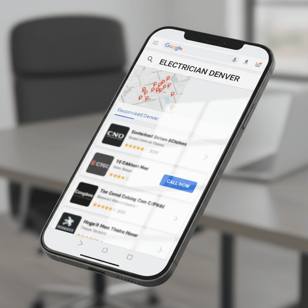 Google search results on smartphone screen