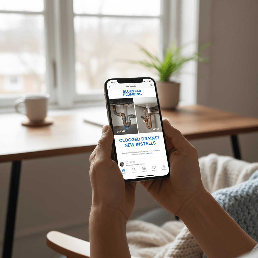 Meta ad displayed on smartphone social media feed